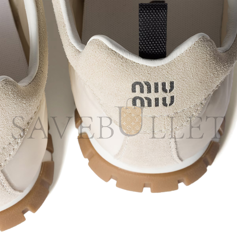MIU MIU TYRE TECHNICAL FABRIC AND SUEDE SNEAKERS 5E417E MIU MIU TYRE TECHNICAL FABRIC AND SUEDE SNEAKERS 5E417E